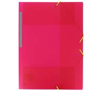 Grafoplas - Carpeta de Polipropileno con gomas y 3 solapas, color rosa, tamaño Folio