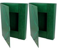 Grafoplas - Carpeta de Proyectos, Cartón Forrado PVC, Verde, Tamaño Folio, Lomo 50mm, Serie Project (Paquete de 2)