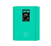 Grafoplas Carpeta Escolar 3 Solapas Mint | Unequal Minimal | Polyfoam | Apertura 360 | Resistente y Ultraligera | Cierre Goma Elástica Plana | Tapas Rígidas | Material Escolar Aesthetic