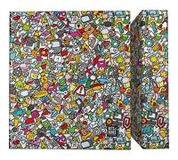 Grafoplas | Carpeta Escolar A4 | 4 Anillas Mixtas 40mm | Colección Bits&Bobs Pop Up Design | Icons | Certificado FSC