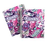 Grafoplas - Carpeta Escolar de Fundas Transparentes A4, Espiral PVC, Tapas Flexibles, 30 Forros de Polipropileno, Colección Diseño Bits&Bobs Pop Up Design Manga, Maxiplás