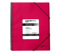 Grafoplas - Carpeta Fundas A4, Polipropileno, Color Fucsia, 20 Fundas Resistentes, Maxiplás Blackline Cristal