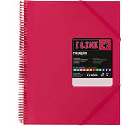 Grafoplás - Carpeta Fundas Espiral, A4, Fucsia, 50 Fundas, Incluye Sobre, Maxiplás I Like