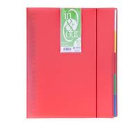Grafoplas - Carpeta Fundas Extraíbles, Tamaño A4, Color Rojo, 50 Fundas, Serie In & Out