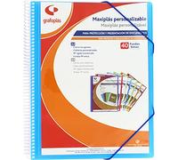 Grafoplas - Carpeta Fundas Personalizable, Maxiplás, 40 Fundas, Azul, 30.8 x 24 x 20 cm