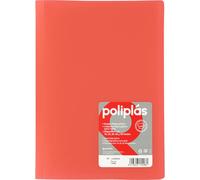 Grafoplas - Carpeta Fundas Plastico, 50 Fundas Transparentes, Tamaño Folio Coral, Serie Poliplas Opaco, Fabricados en España, Tapas Flexibles, Gran Capacidad de Almacenaje