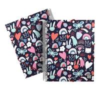 Grafoplas - Carpeta Fundas Plastico A4, Tapas Flexibles, Espiral PVC, 30 Forros de Polipropileno, Colección Diseño Bits&Bobs Pop Up Design Princess, Maxiplás, Perfecto Material Escolar