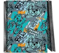 Grafoplas - Carpeta Fundas Plastico A4, Tapas Flexibles, Espiral PVC, 30 Forros de Polipropileno, Colección Diseño Bits&Bobs Pop Up Design Bear, Maxiplás, Perfecto Material Escolar