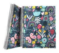 Grafoplás | Carpeta Fundas Plástico A4 | Tapas Flexibles | Espiral PVC | 30 Forros de Polipropileno | Colección Diseño Bits&Bobs Pop Up Design Botanic | Maxiplás | Perfecto Material Escolar