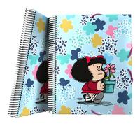 Grafoplas - Carpeta Fundas Plástico A4, Tapas Flexibles, Espiral PVC, 30 Forros de Polipropileno, Mafalda Lively, Maxiplás, Perfecto Material Escolar