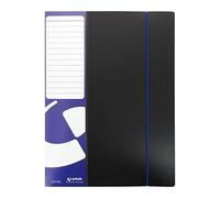 Grafoplás | Carpeta Fundas Poliuro | Negro | A4 | 100 Fundas | Cubiertas Extrarrígidas con Lomo Recto | Goma Elástica | Fundas Transparentes Calidad Extra | Acabado Piel Naranja | Hecho en España