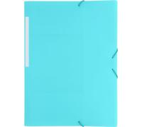 Grafoplás | Carpeta Plástico | 3 Solapas | Poligraf | Tamaño Folio | 33x24cm | Azul Pastel | Etiqueta Lomo | Polipropileno | Perfecta para Proteger Documentos, Fotocopias y Apuntes