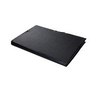 Grafoplas - Carpeta PVC, Negro, Folio Prolongado, Tres Solapas, Cierre Gomas, Perfecta para Documentos Legales, 38x28cm