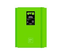 Grafoplas Carpeta Tres Solapas Unequal Minimal Verde| Polyfoam | Apertura 360 | Resistente y Ultraligera | Cierre Goma Elástica Plana | Tapas Rígidas | Material Escolar Perfecto Para Documentos a4