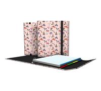 Grafoplás | Carpetas Anillas A4 con Recambio y Solapa | Carpeplús Butterfly Bits&Bobs | Incluye Separadores | Goma Elástica Cierre | Lomo Curvo Ergonómico | Papel Cudricula 5x5 90g | Certificado FSC