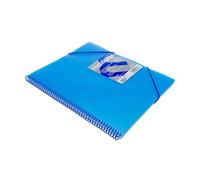 Grafoplas | Carpetas de Fundas Plastico a4 | 20 Fundas Transparentes | Tapas Rígidas Azules | Espiral PVC | Apertura 360 | Incluye Sobre | Archiva Material Escolar y de Oficina | Maxiplás Traslúcidos