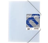 Grafoplas | Carpetas de Fundas Plastico a4 | 30 Fundas Transparentes | Tapas Rígidas Blancas | Espiral PVC | Apertura 360 | Incluye Sobre | Archiva Material Escolar y de Oficina | Maxiplás Traslúcidos