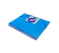 Grafoplas | Carpetas de Fundas Plastico a4 | 40 Fundas Transparentes | Tapas Rígidas Azules | Espiral PVC | Apertura 360 | Incluye Sobre | Archiva Material Escolar y de Oficina | Maxiplás Traslúcidos
