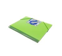 Grafoplas - Carpetas de Fundas Plastico a4, 40 Fundas Transparentes, Tapas Rígidas Verde Claro, Espiral, Apertura 360, Incluye Sobre, Archiva Material Escolar y de Oficina, Maxiplás Traslúcidos