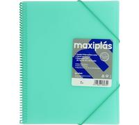 Grafoplas | Carpetas de Fundas Plastico a4 | 60 Fundas Transparentes | Tapas Rígidas MInt | Espiral PVC | Apertura 360 | Incluye Sobre | Archiva Material Escolar y de Oficina | Maxiplás Traslúcidos