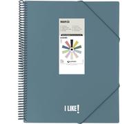 Grafoplas - Carpetas de Fundas Plastico a4, Maxiplas Like, Azul Oscuro, 40 Fundas Transparentes, Espiral PVC, Perfecta para Archivar Material Escolar y de Oficina