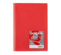 Grafoplas - Carpetas Fundas Plastico a4, Coral, 50 Forros Transparentes, Serie Poliplas Opaco, Fabricados en España, Tapas Flexibles, Perfecta para Archivar Documentos y Folios
