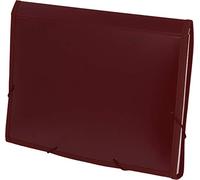 Grafoplas - Clasificador Documentos Fuelle Plástico, con Ribete, Tamaño Folio, Granate Opaco, 13 Posiciones