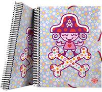 Grafoplás - Colección Katuki Saguyaki Carpeta con Espiral, 30 Fundas Transparentes, Modelo Pirate Heart, A4, Perfecto para Archivar Documentos Escolares