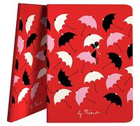 Grafoplas - Coleccion Nina And Other Little Things Carpetas de 30 Fundas Transparentes, Cubiertas de Polipropileno Opaco, Modelo Umbrellas, A4