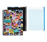 Grafoplas - Cuaderno Cuadriculado 5x5, A4, Tapa Dura, 5 Bandas Color, Move On, Colección Revolution, Certificado FSC