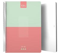 Grafoplas - Cuaderno de Puntos, Tamaño Folio, Rosa, Tapa Flexible Plástico, Kuru, 80 Hojas Papel 90 Gramos, Dots