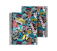 Grafoplás | Cuaderno Tapa Dura A6 | 100 Hojas Cuadriculadas 5x5 | 70g | Bordes 4 Colores | Colección Diseño Bits&Bobs Pop Up Design New York | Certificado FSC