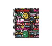 Grafoplás | Cuaderno Tapa Dura A6 | 100 Hojas Cuadriculadas 5x5 | 70g | Bordes 4 Colores | Colección Diseño Bits&Bobs Pop Up Design Nice Day | Certificado FSC
