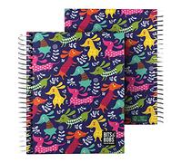 Grafoplas - Cuaderno Tapa Dura A6, 100 Hojas Cuadriculadas 5x5, 70g, Bordes Hojas 4 Colores, Colección Diseño Bits&Bobs Pop Up Design Dogs Party, Certificado FSC