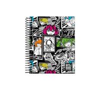 Grafoplas | Cuaderno Tapa Dura A6 | Yuku | 100 Hojas Cuadriculadas 5x5 | 70g | Bordes 4 Colores | Plastificado Soft | Tacto Suave | Colección Diseño Bits&Bobs Pop Up Design | Certificado FSC