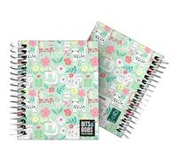 Grafoplás | Cuaderno Tapa Dura A7 | Cats | 100 Hojas Cuadriculadas 5x5 | 70g | Bordes 4 Colores| Plastificado Soft | Tacto Suave | Colección Diseño Bits&Bobs Pop Up Design | Certificado FSC