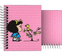 Grafoplas - Cuaderno Tapa Dura A7, Diseño Mafalda Pajarito, 100 hojas cuadriculadas