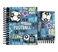 Grafoplás - Cuaderno Tapa Dura A7, Hero, 100 Hojas Cuadriculadas 5x5, 70 gramos, Bordes 4 Colores, Plastificado Brillo, Colección Papeleria Bits&Bobs Pop Up Design, Certificado FSC