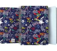 Grafoplas - cuaderno tapa plastico - 80 hojas cuadriculadas 4x4 90g -