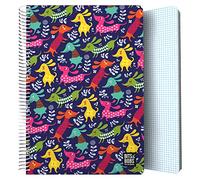 Grafoplas | Cuaderno Tapa Plastico | 80 Hojas Cuadriculadas 4x4 90g | Tamaño Folio | Espiral | Colección Diseño Bits&Bobs Pop Up Design Dogs Party | Certificado FSC