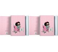 Grafoplas | Cuaderno Tapa Plastico | 80 Hojas Cuadriculadas 4x4 90g | Tamaño Folio | Espiral | Colección Diseño Mafalda Morning | Certificado FSC | Ideal como Material Escolar (Paquete de 2)