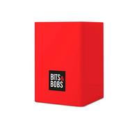 Grafoplás, Cubilete Portalápices, Rojo, Silicona, 9,5x6,5x6,5cm, Perfecto para Escritorio, Bits&Bobs Pop Up Design, Colores Vivos