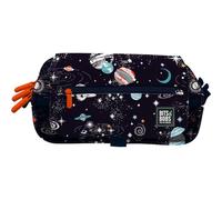 Grafoplas - Estuche Escolar 3 Compartimentos, bits&Bobs Cosmos, 23x10x10cm, Organizar Material Escolar, con Solpa de Cierre y Horario Semanal, Gran Capacidad, Tira para Carrito Mochila
