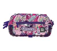 Grafoplas - Estuche Escolar 3 Compartimentos, bits&Bobs Manga, 23x10x10cm, Organizar Material Escolar, con Solpa de Cierre y Horario Semanal, Gran Capacidad, Tira para Carrito Mochila
