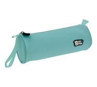 Grafoplas - Estuche Escolar Redondo bits&Bobs, Azul Claro, 23x8cm, Apertura Superior, Asa de Agarre Lateral, Tiradores Laterales, Material Escolar