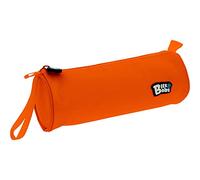 Grafoplas - Estuche Escolar Redondo bits&Bobs, Naranja, 23x8cm, Apertura Superior, Asa de Agarre Lateral, Tiradores Laterales, Material Escolar