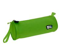 Grafoplas - Estuche Escolar Redondo bits&Bobs, Verde, 23x8cm, Apertura Superior, Asa de Agarre Lateral, Tiradores Laterales, Material Escolar