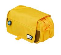 Grafoplás | Estuche Escolar Tres Compartimentos con Solapa | Amarillo | Bits&Bobs | Colores Vivos | 23x10x10cm | Incluye Horario y Zona Identificación | Perfecto para Organizar tu Material Escolar