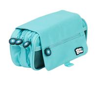 Grafoplás | Estuche Escolar Tres Compartimentos con Solapa | Azul Claro| Bits&Bobs | Colores Pastel | 23x10x10cm | Incluye Horario y Zona Identificación | Perfecto para Organizar tu Material Escolar