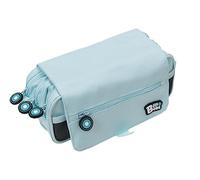 Grafoplás | Estuche Escolar Tres Compartimentos con Solapa | Azul Claro | Bits&Bobs | Colores Soft | 23x10x10cm | Incluye Horario y Zona Identificación | Perfecto para Organizar tu Material Escolar